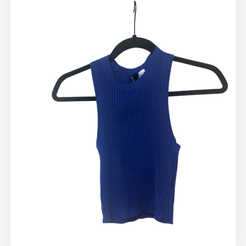 Cobalt Blue Ribbed Knit Tank | Size S
